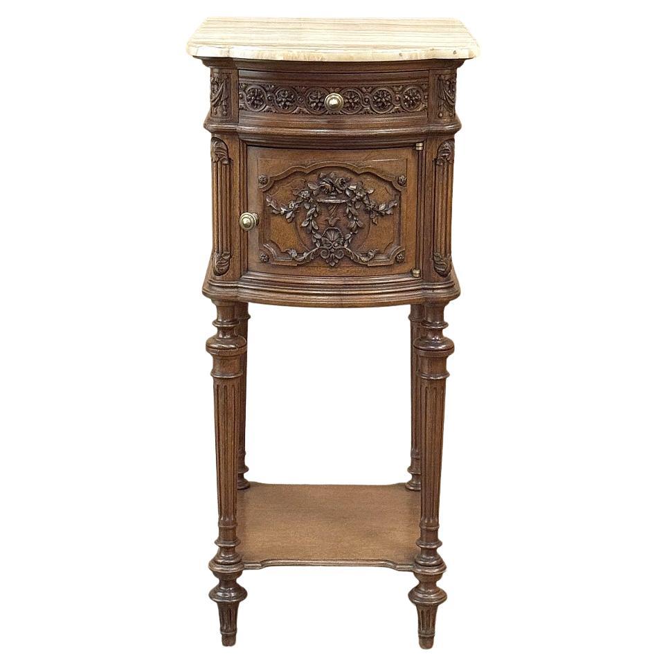 19th Century French Louis XVI Walnut Nightstand