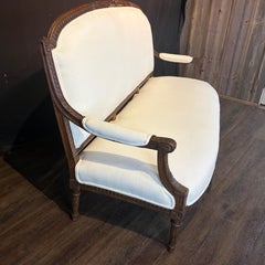 19th Century French Louis XVI Walnut Sofa or Canapé with Museum Quality