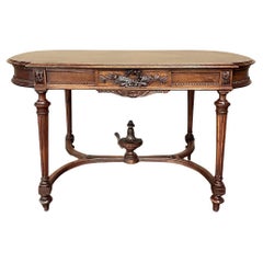 Mesa de Escribir ~ Escritorio Francés Luis XVI de Nogal del Siglo XIX