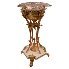 19th Century French Louis XVI White Marble and Gilt Bronze Centerpiece