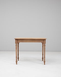 19th Century French Louis XVI Wooden Writing Table with Fluted Legs