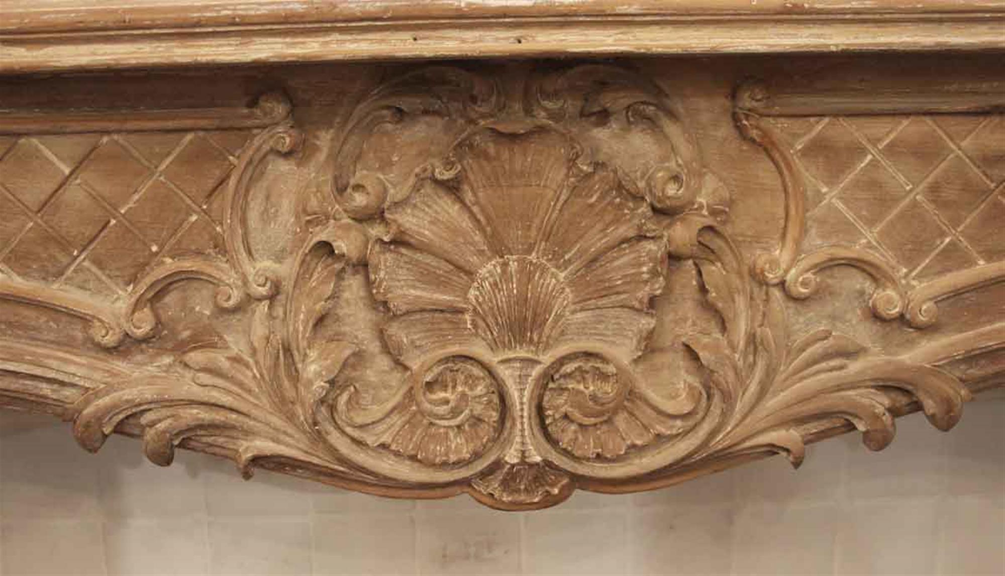 19th Century French Lous XV Carved Wooden Mantel In Good Condition In New York, NY
