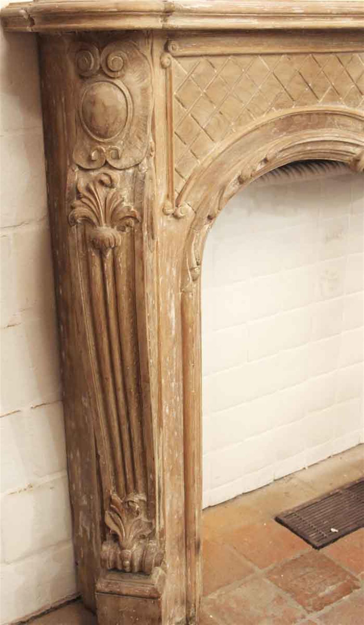 19th Century French Lous XV Carved Wooden Mantel 2