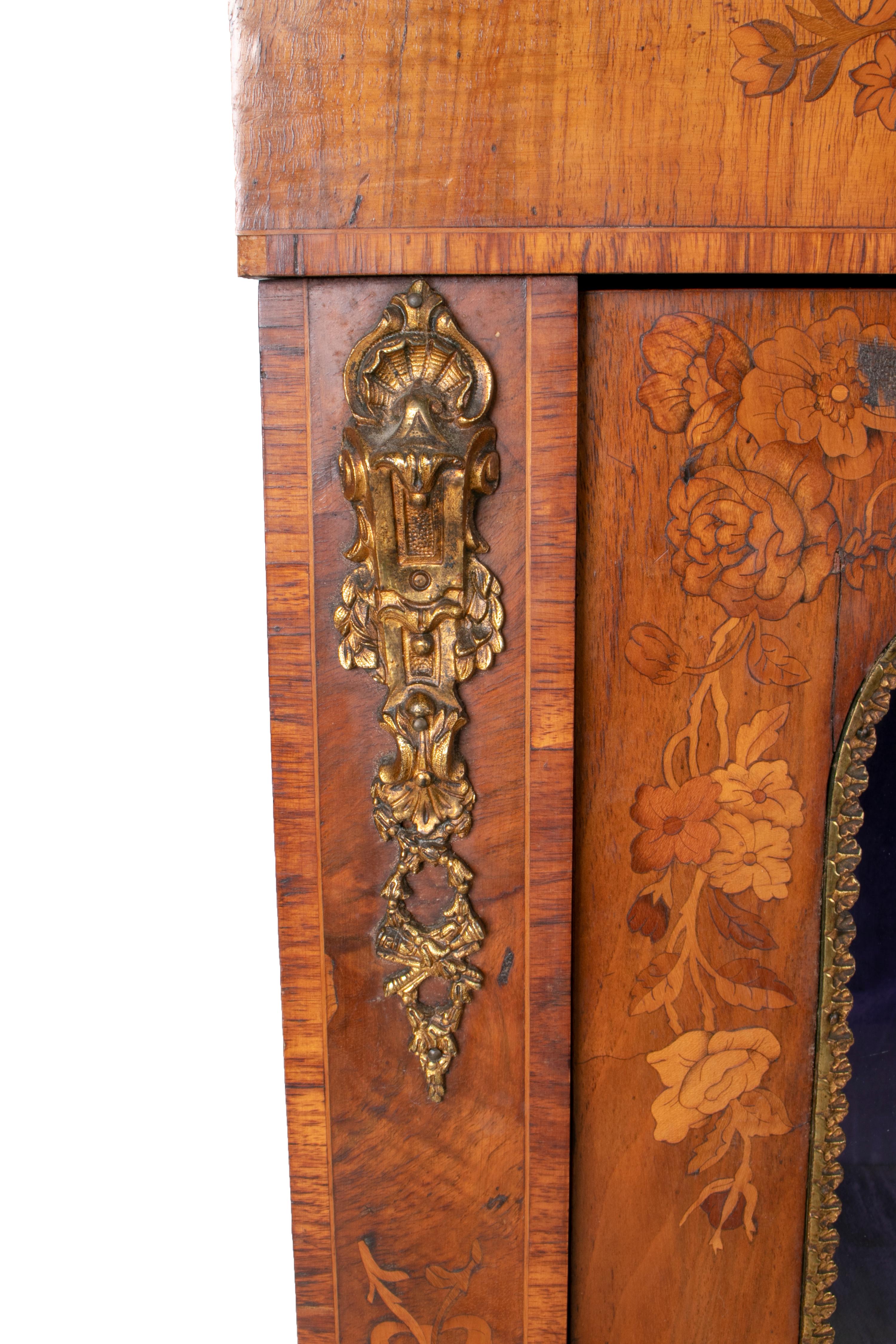 19th Century French Low Wall Cabinet with Door and Bronze Fittings For Sale 5