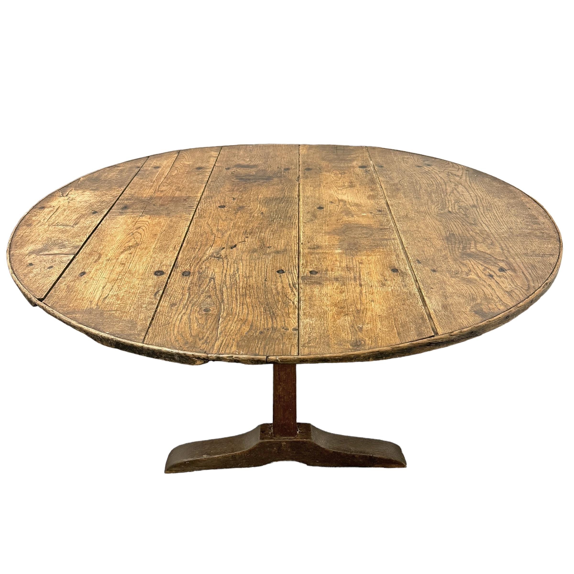 Oak 19th Century French Low Wine Table