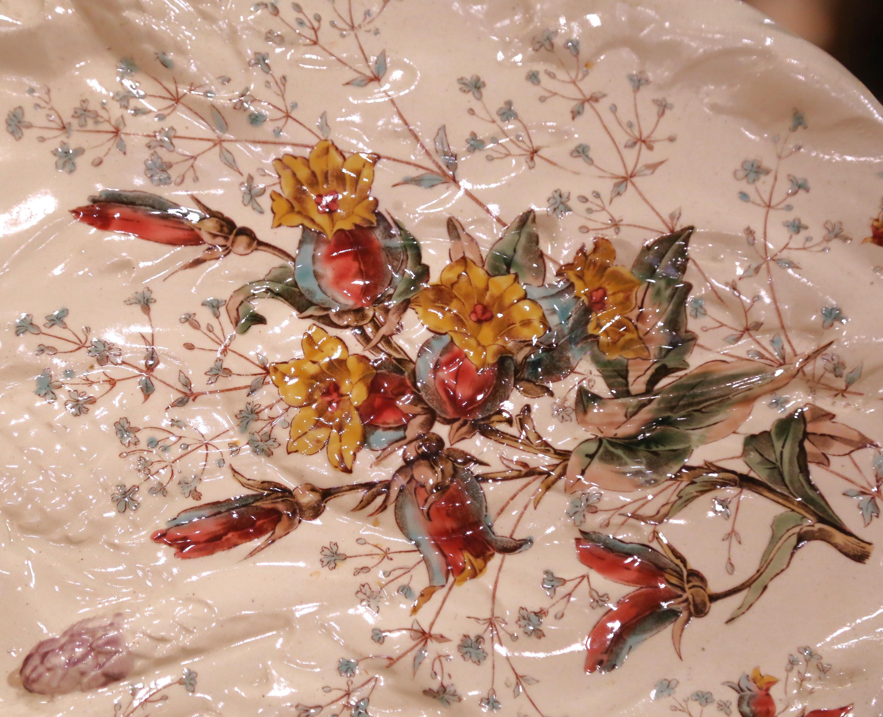 Céramique Plat à fleurs Barbotine 