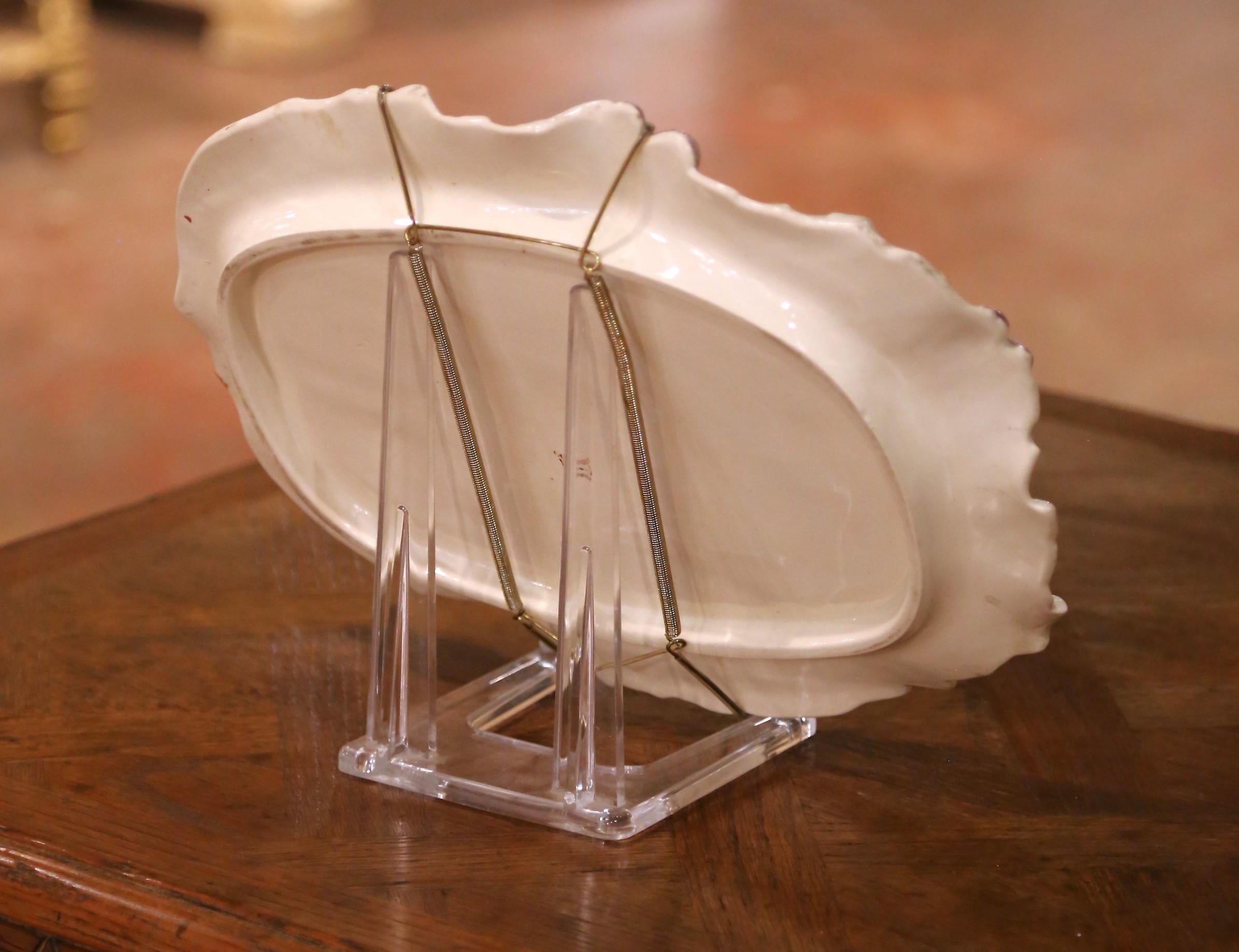 Plat à fleurs Barbotine 