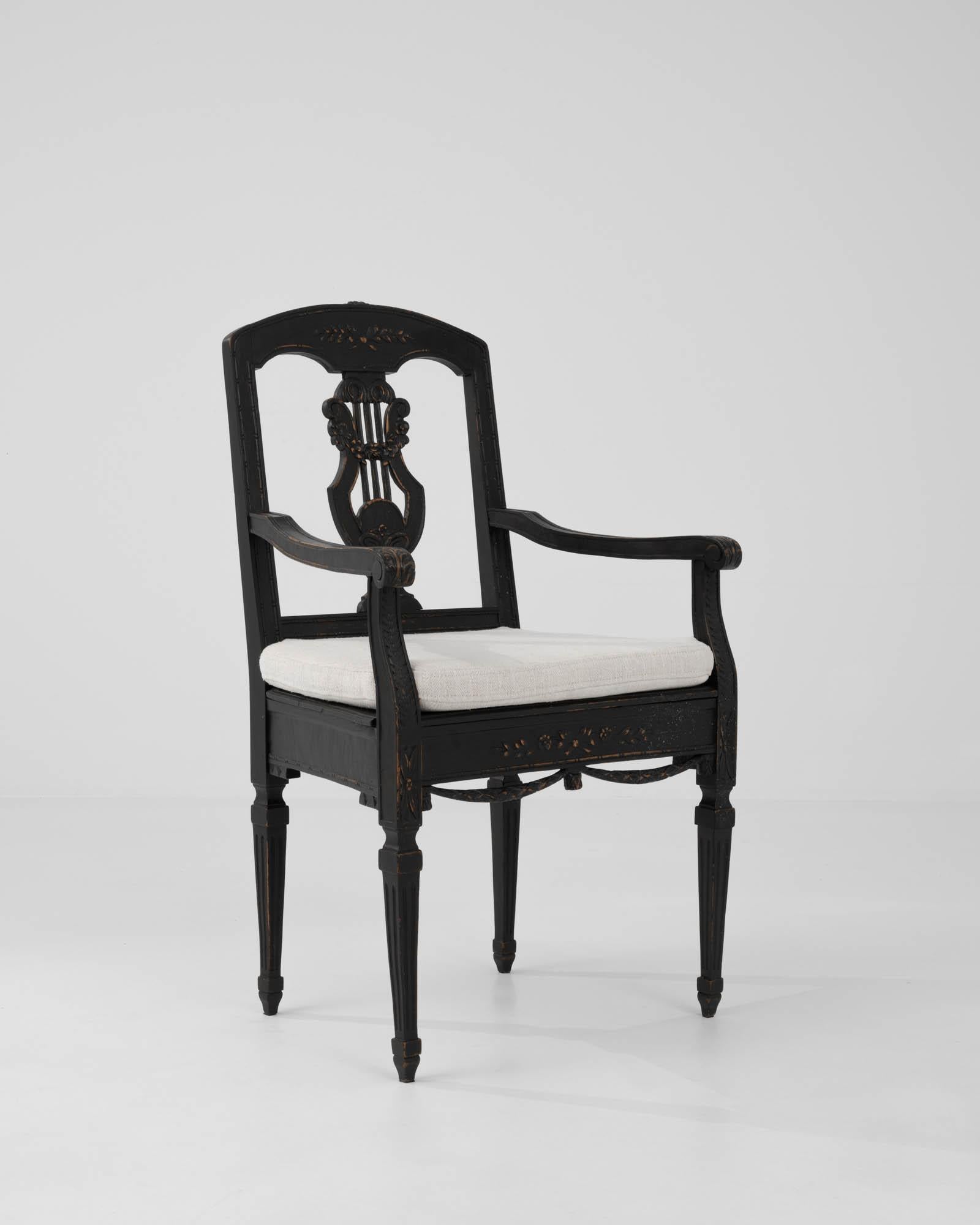 19th Century French Lute Backed Side Chair 5