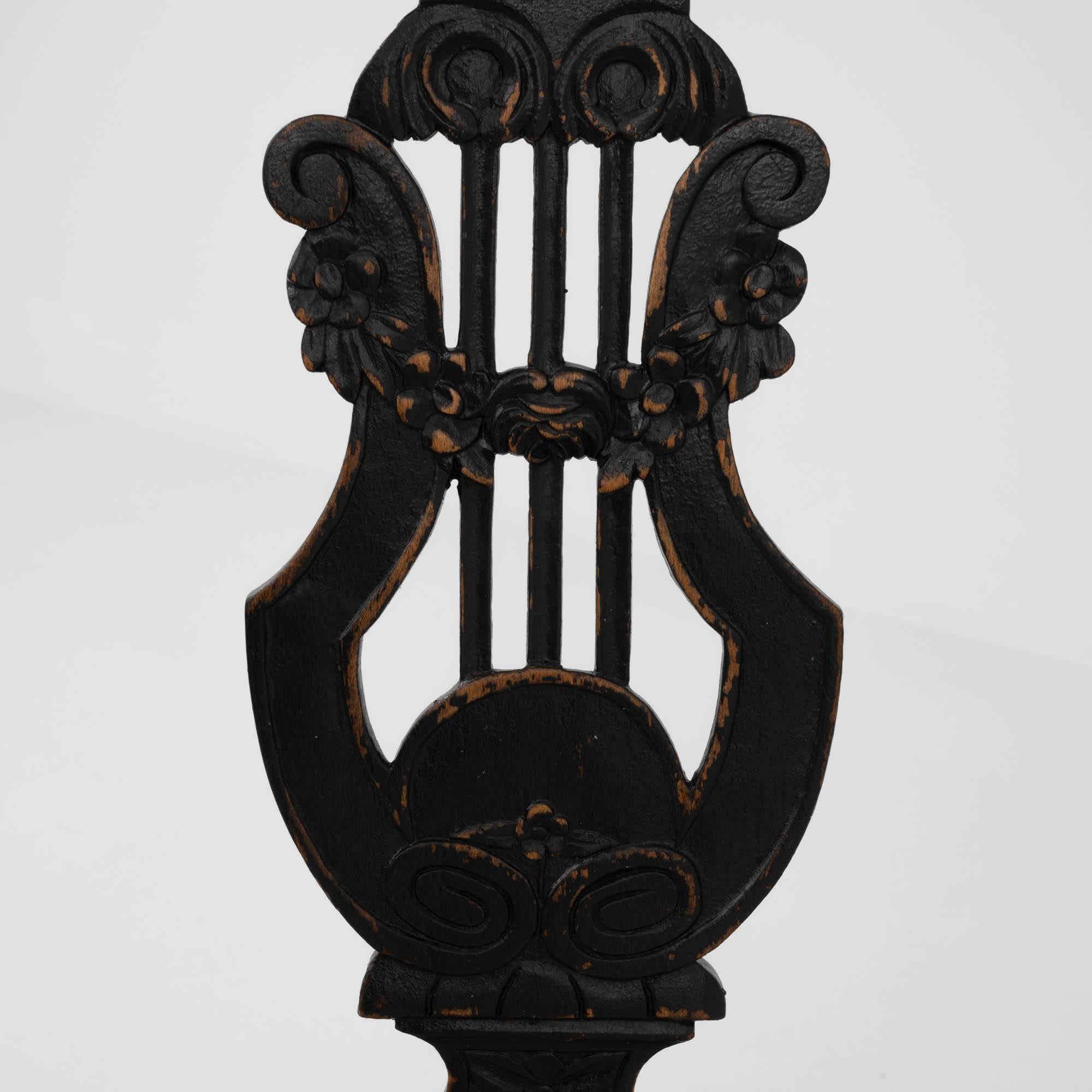 19th Century French Lute Backed Side Chair 8