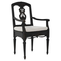 19th Century French Lute Backed Side Chair