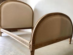 19th Century French Lvi Style Painted Double Bed