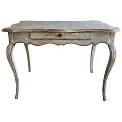 19th Century French Lxv Style Painted Writing Table 19th Century French Lxv Style Painted Writing Table