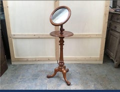 19th Century French Mahogany Adjustable Floor Mirror, 1890s
