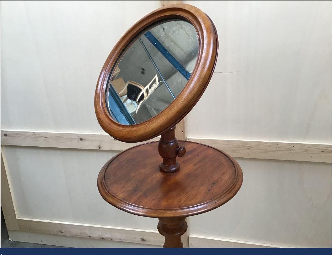 19th Century French Mahogany Adjustable Floor Mirror, 1890s In Good Condition For Sale In Florence, IT