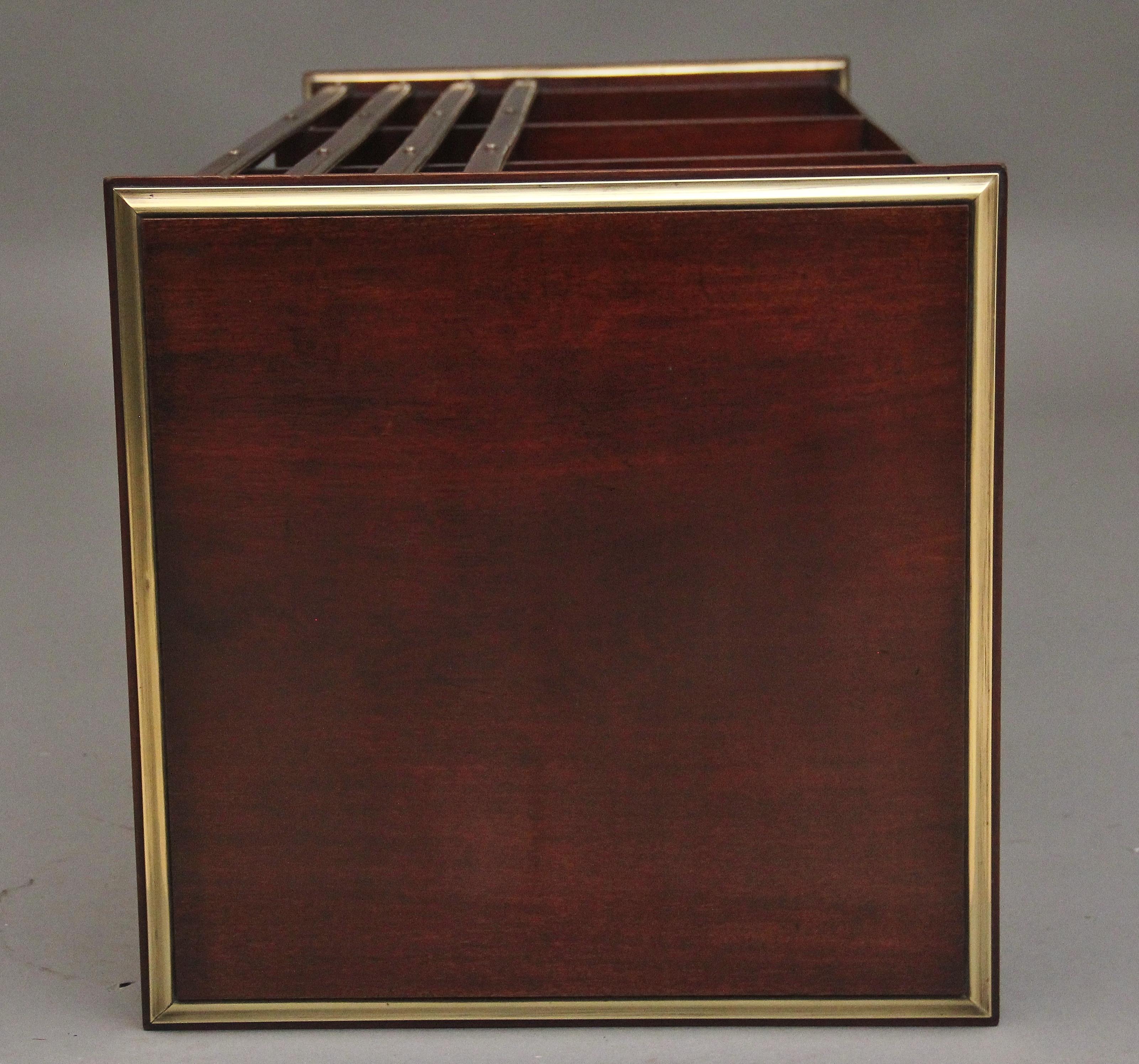 19th Century French mahogany and brass revolving bookcase 7