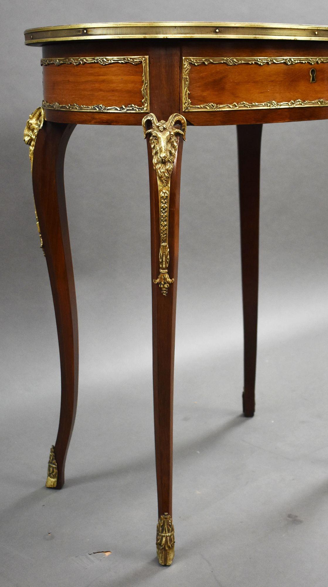 19th Century French Mahogany and Inlaid Occasional Table with Ormolu Mounts For Sale 5