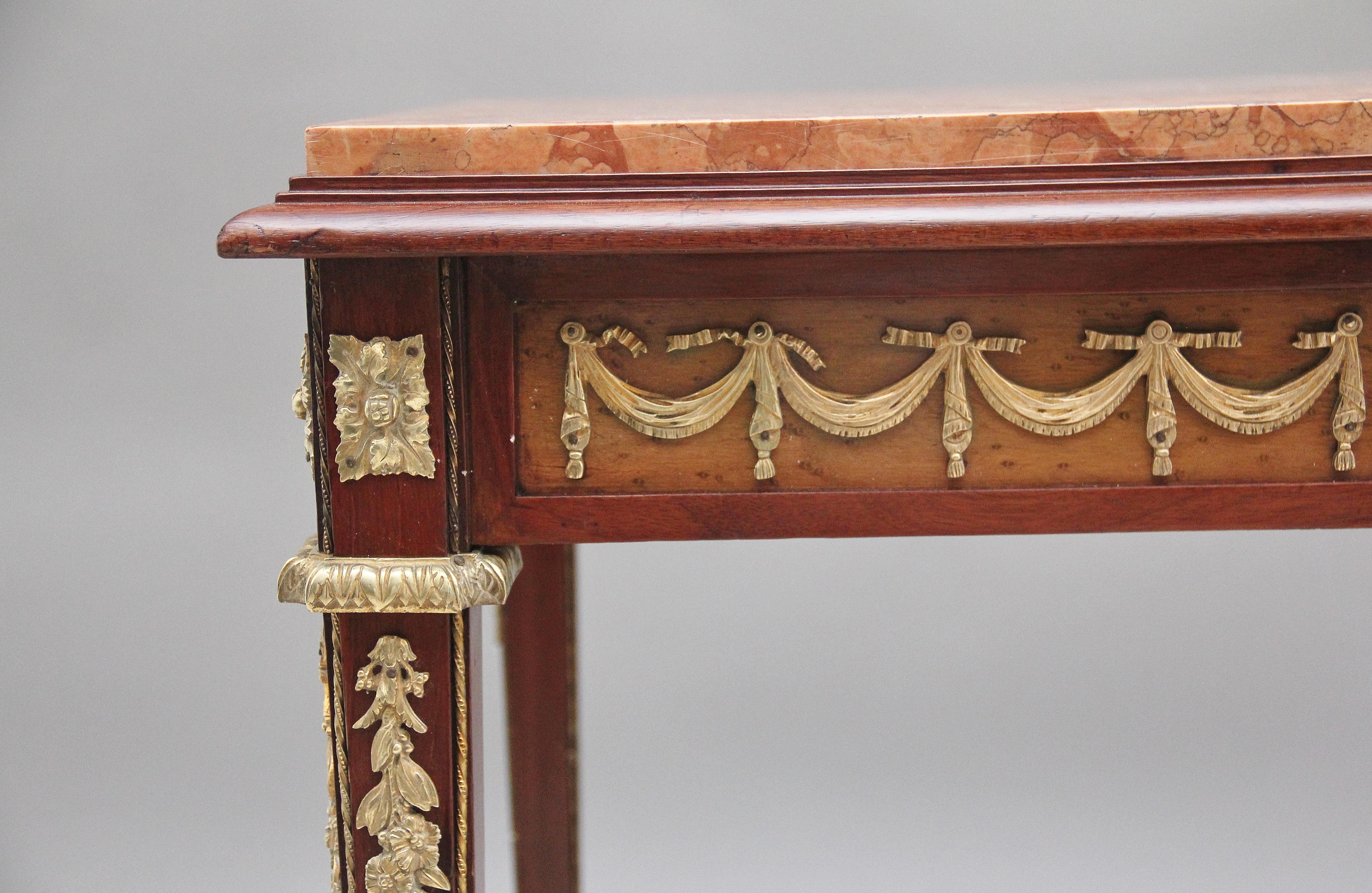 19th Century French mahogany and marble top centre table For Sale 6