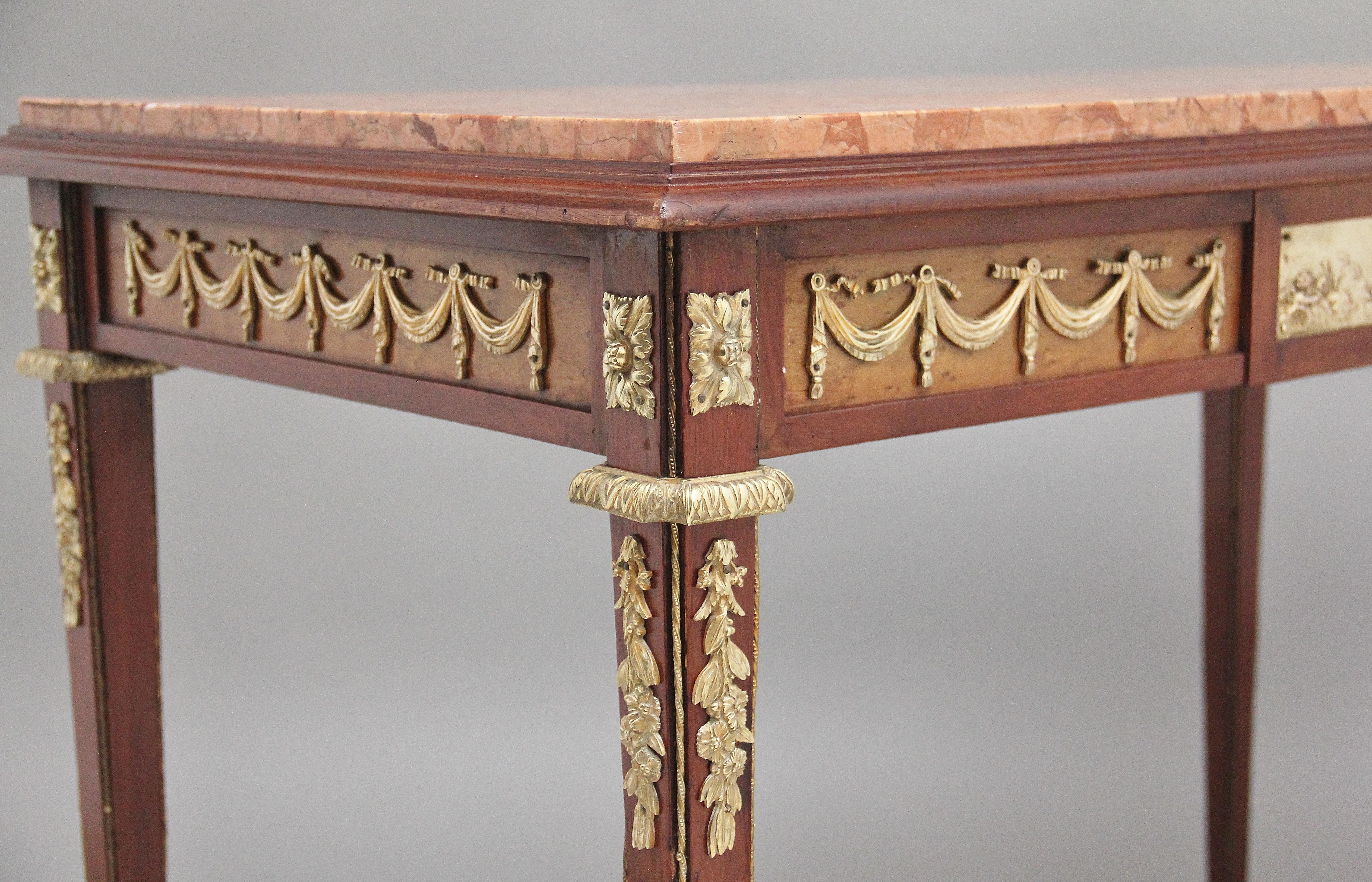 19th Century French mahogany and marble top centre table For Sale 9