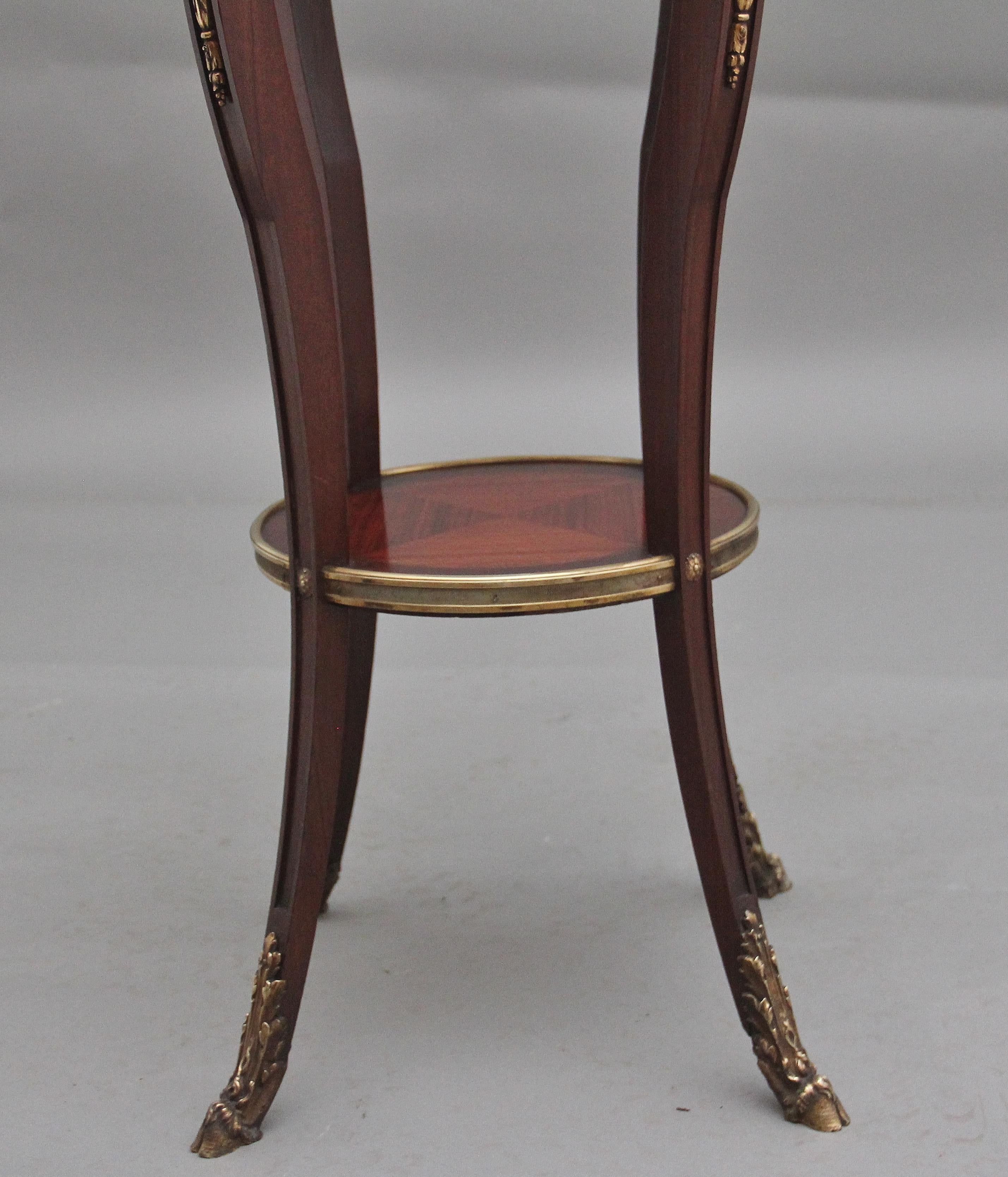 19th Century French mahogany and marble top occasional table For Sale 5