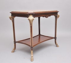 19th Century French Mahogany and Marble Top Occasional Table