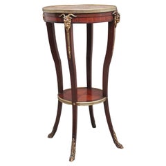 19th Century French mahogany and marble top occasional table