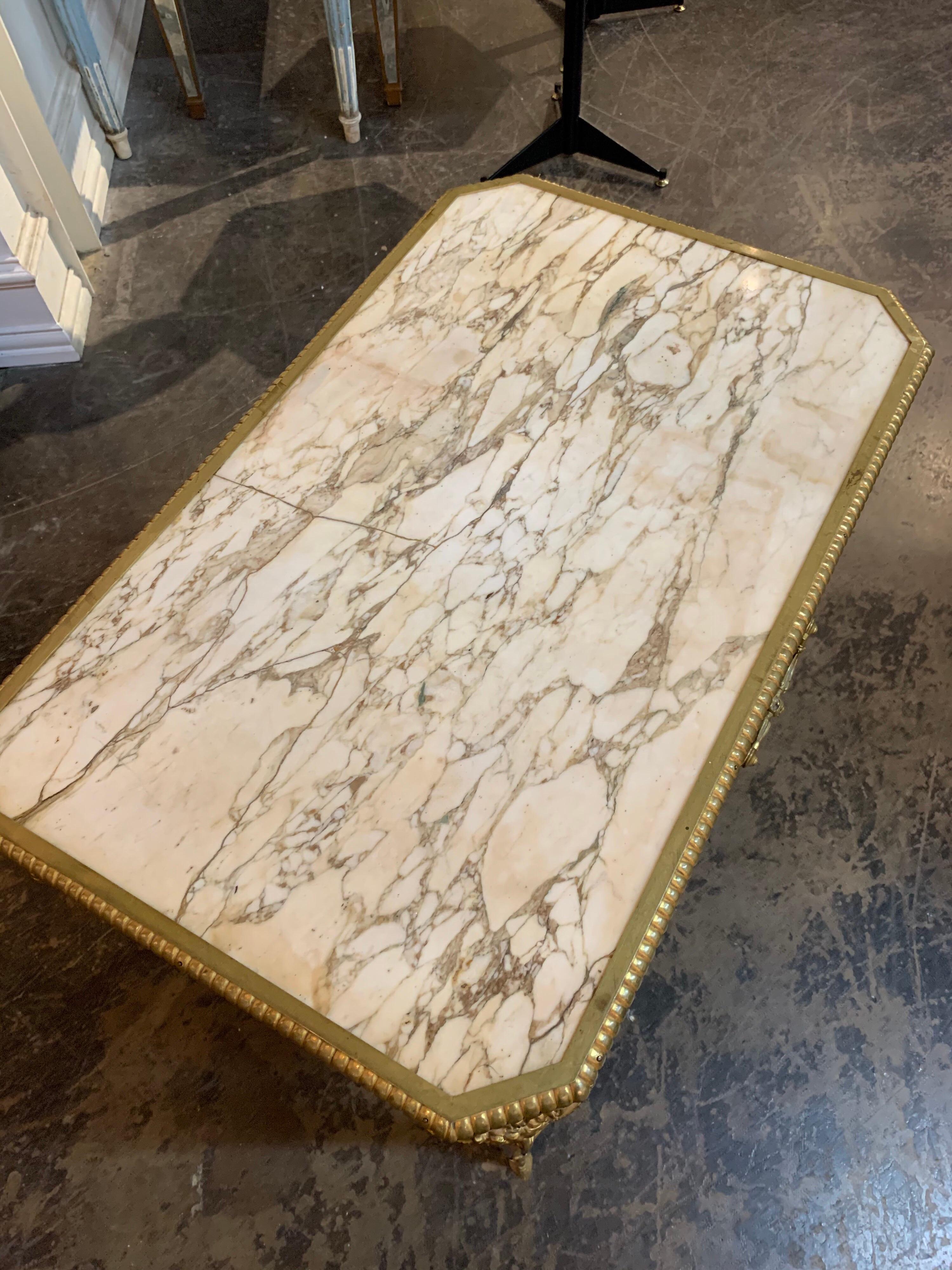 19th Century French Mahogany and Ormolu Table In Good Condition In Dallas, TX