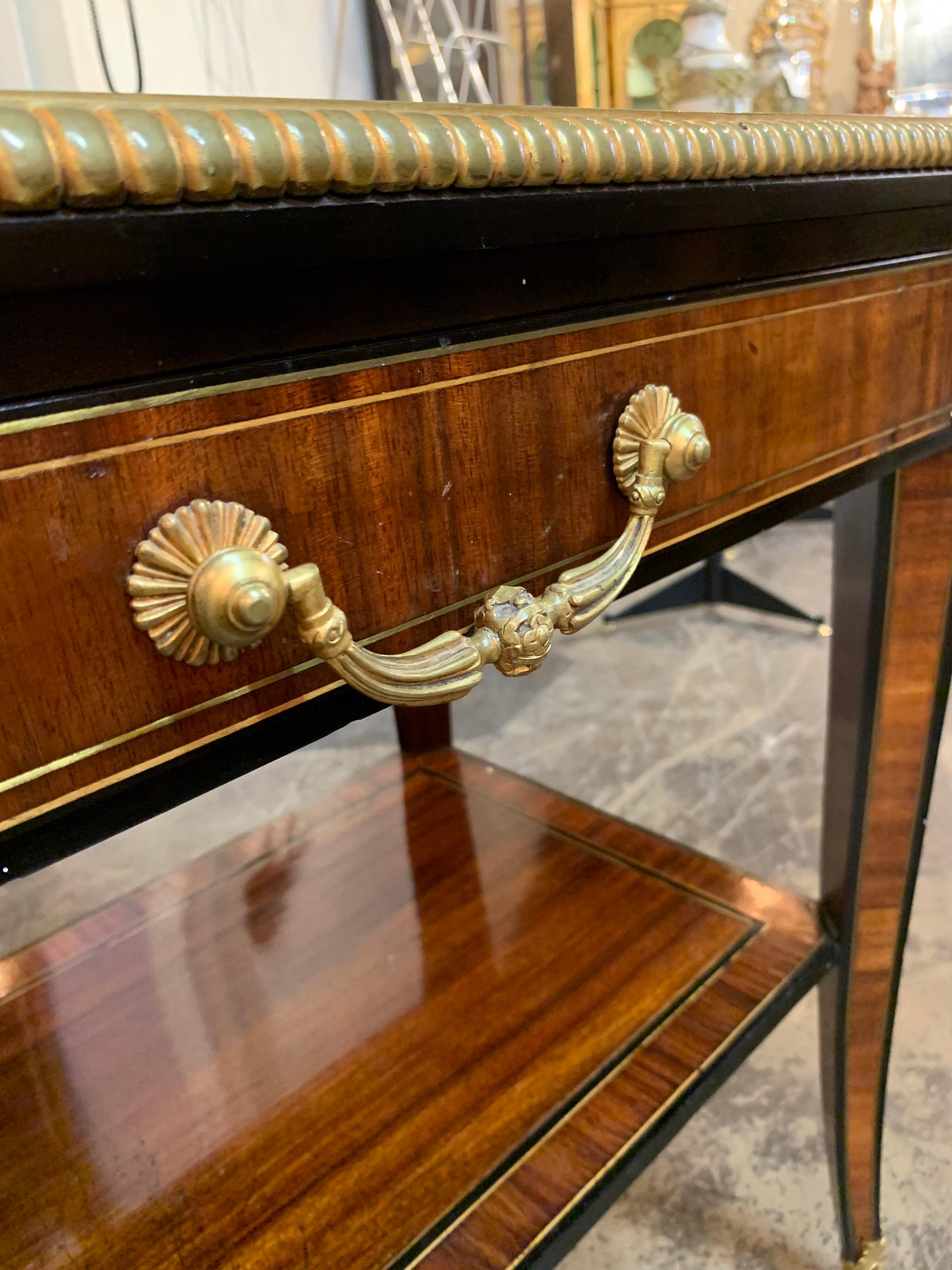19th Century French Mahogany and Ormolu Table 1
