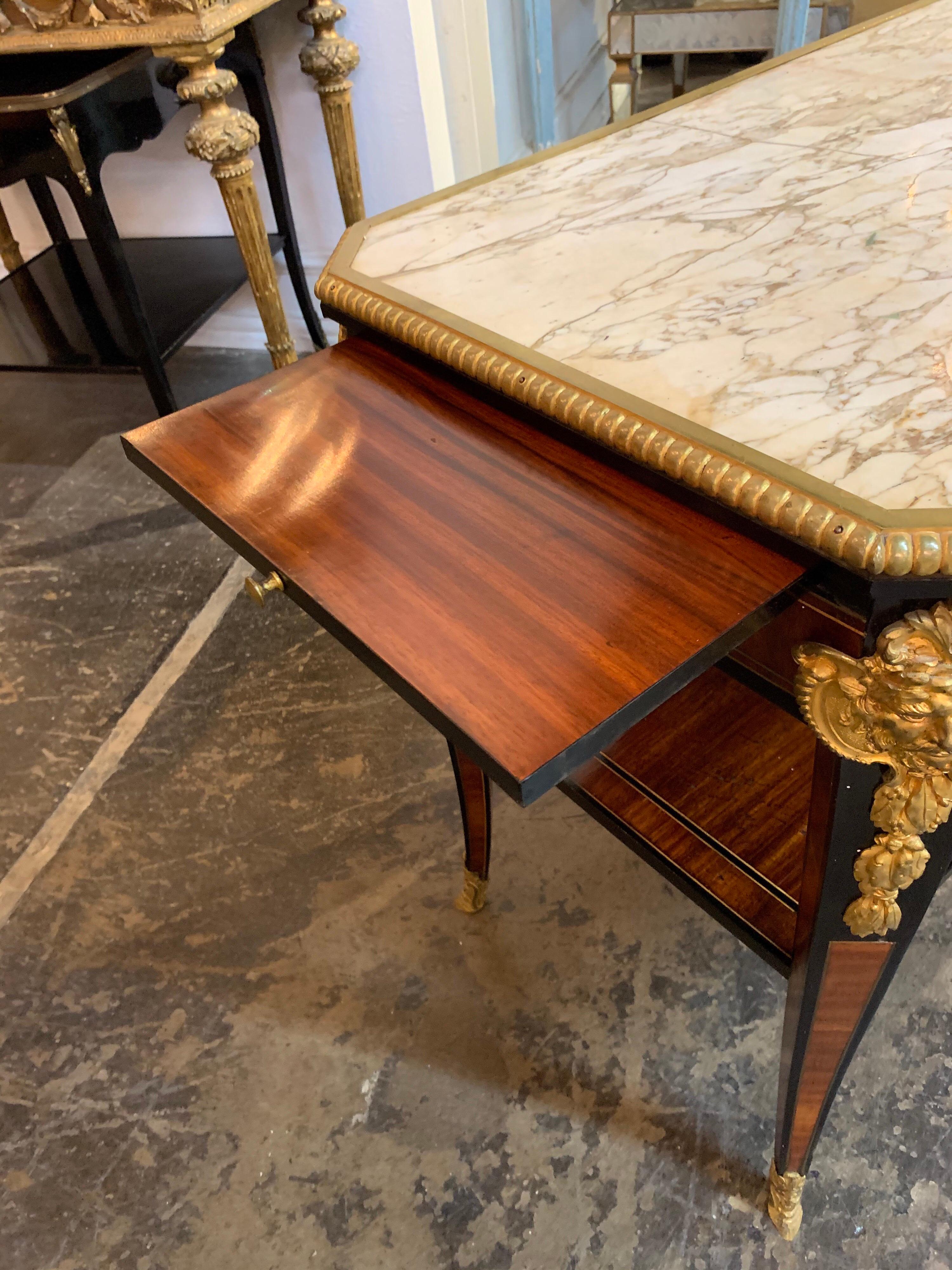 19th Century French Mahogany and Ormolu Table 2