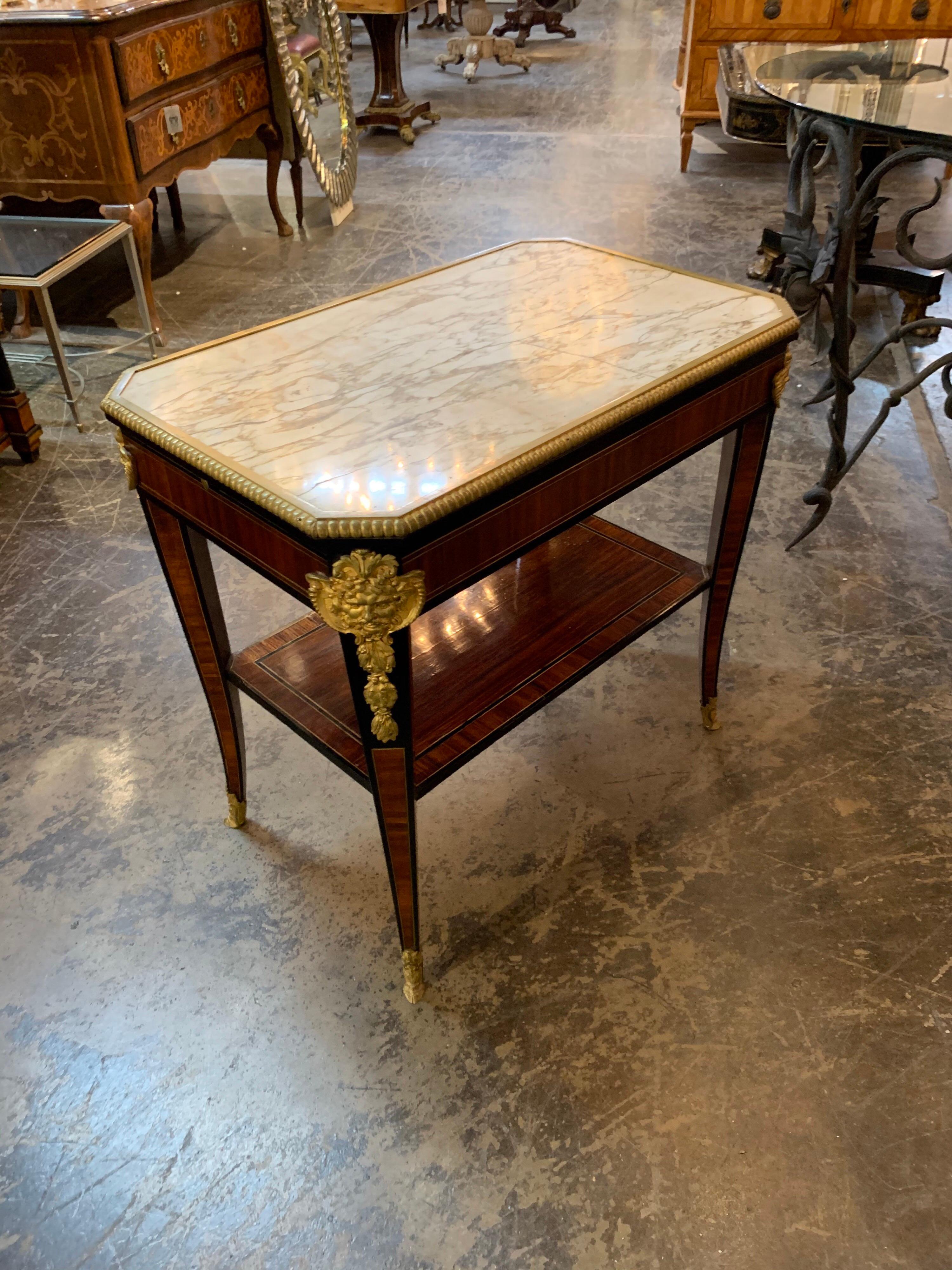 19th Century French Mahogany and Ormolu Table 3