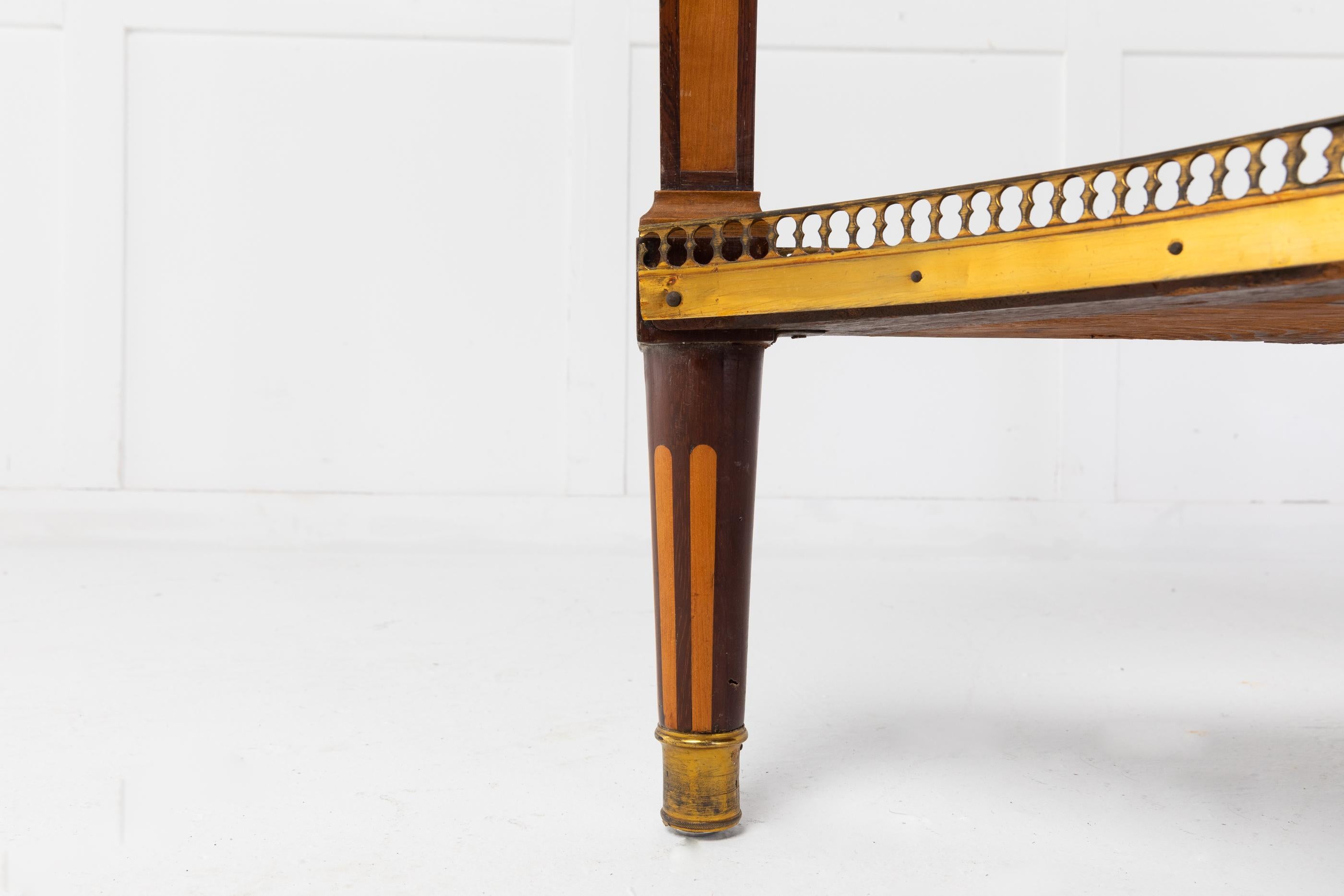 19th Century French Mahogany and Satinwood Console Table 3