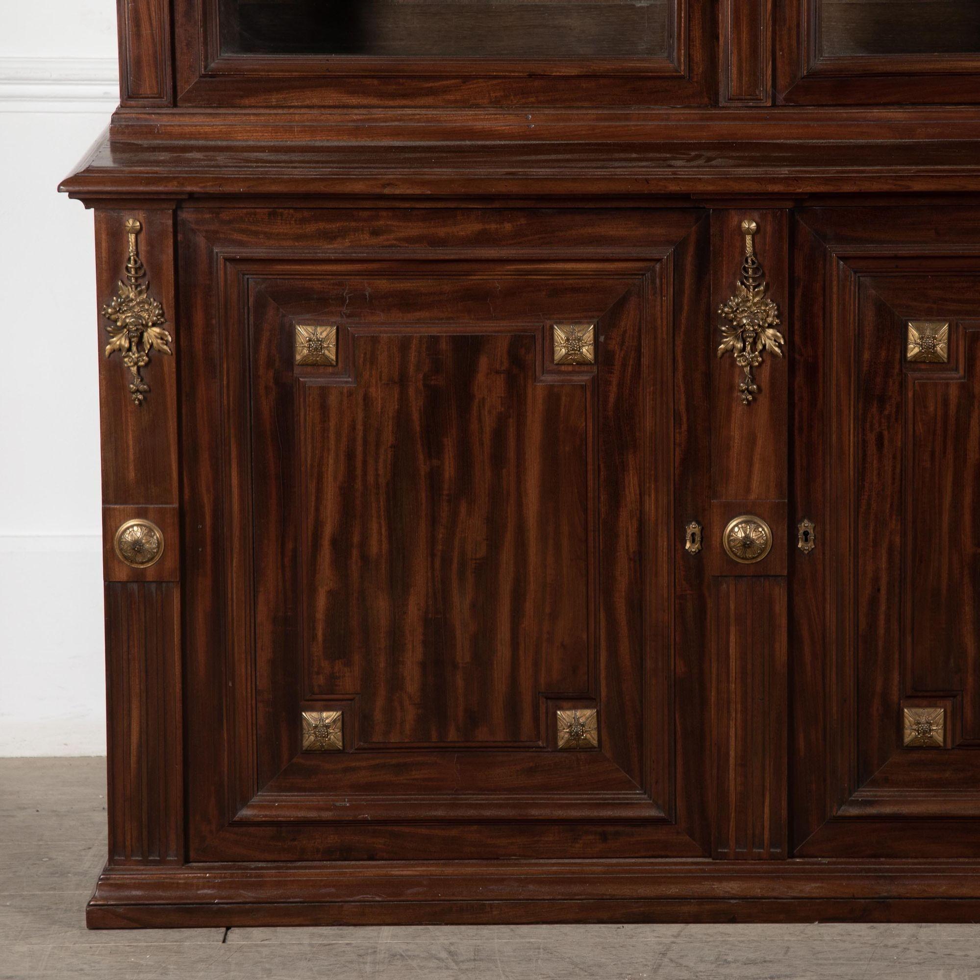19th Century French Mahogany Bookcase For Sale at 1stDibs
