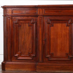 19th Century French Mahogany Breakfront Buffet