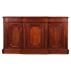 19th Century French Mahogany Breakfront Buffet 