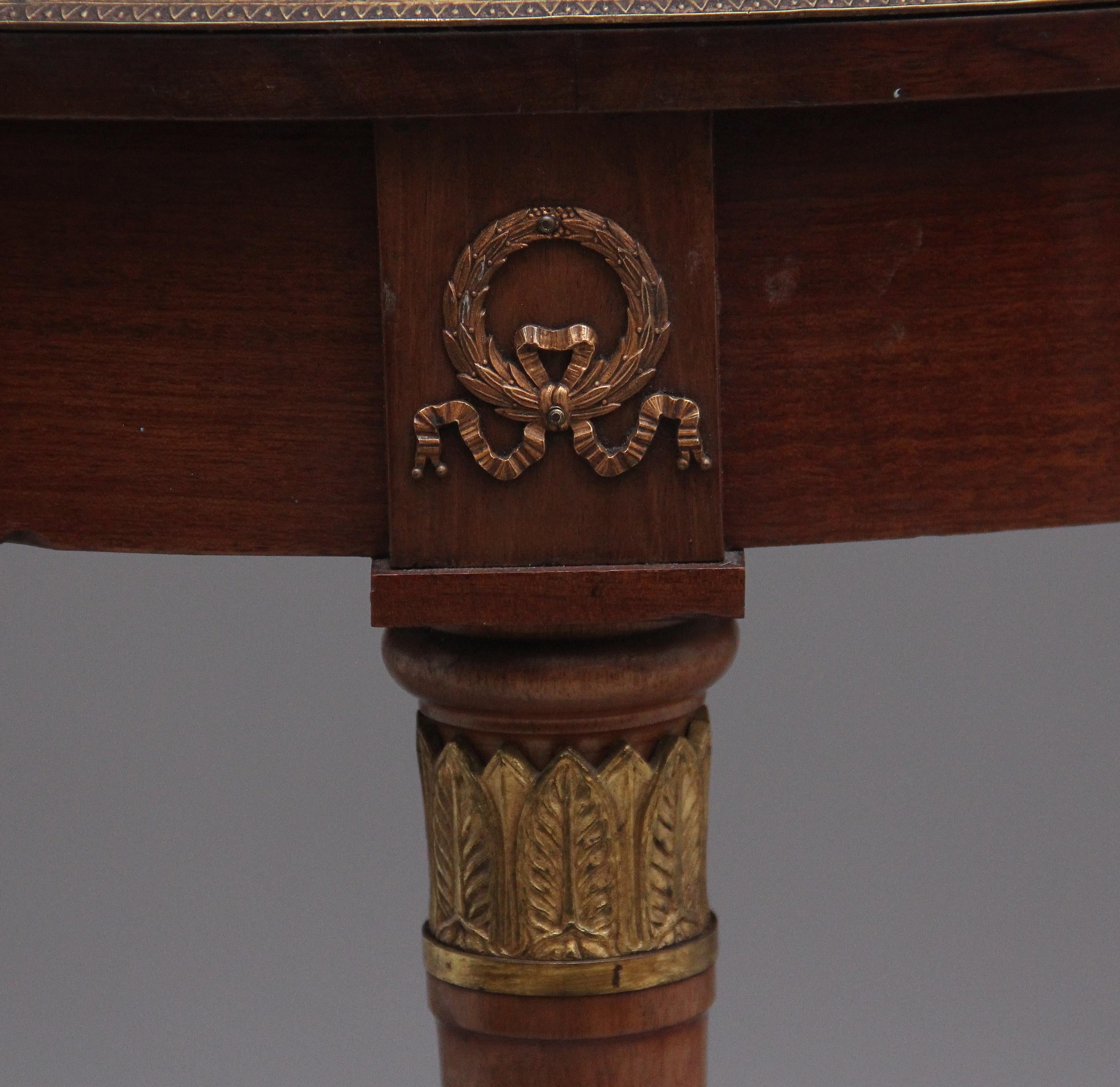 19th Century French Mahogany Centre Table in the Empire Style For Sale 7