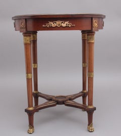 19th Century French Mahogany Centre Table in the Empire Style