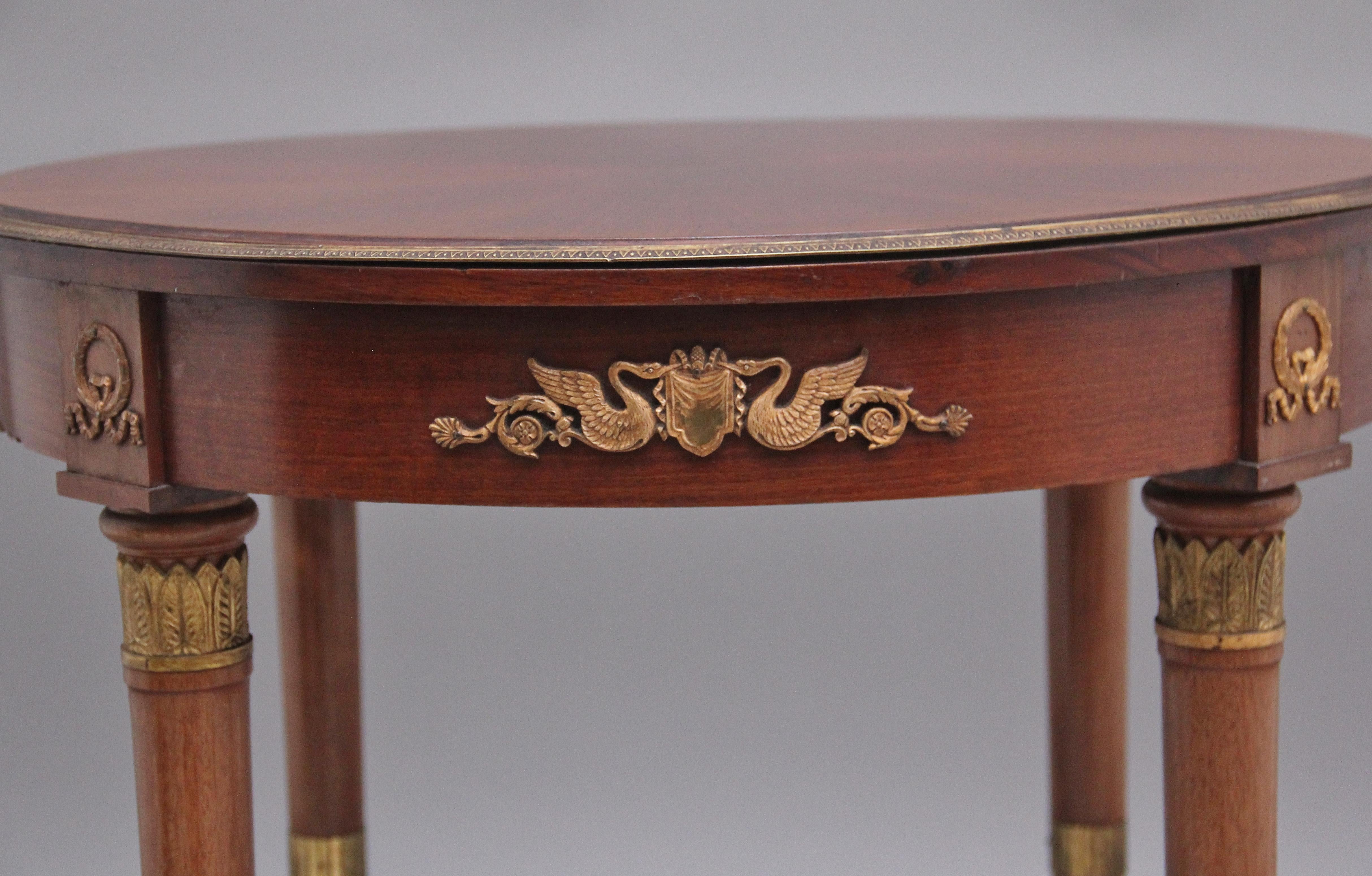 19th Century French Mahogany Centre Table in the Empire Style For Sale 5