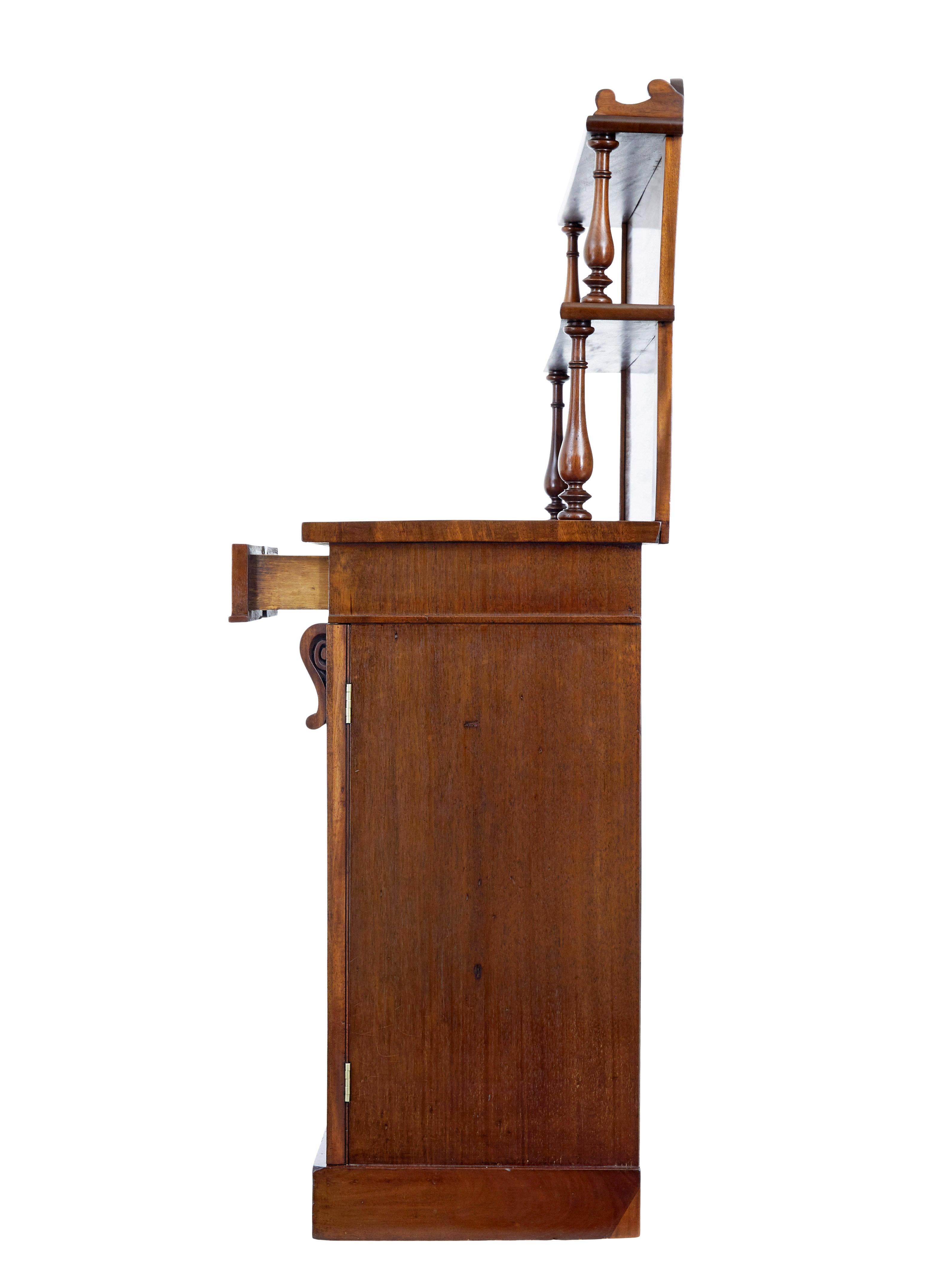 Victorian 19th century French mahogany chiffonier sideboard For Sale