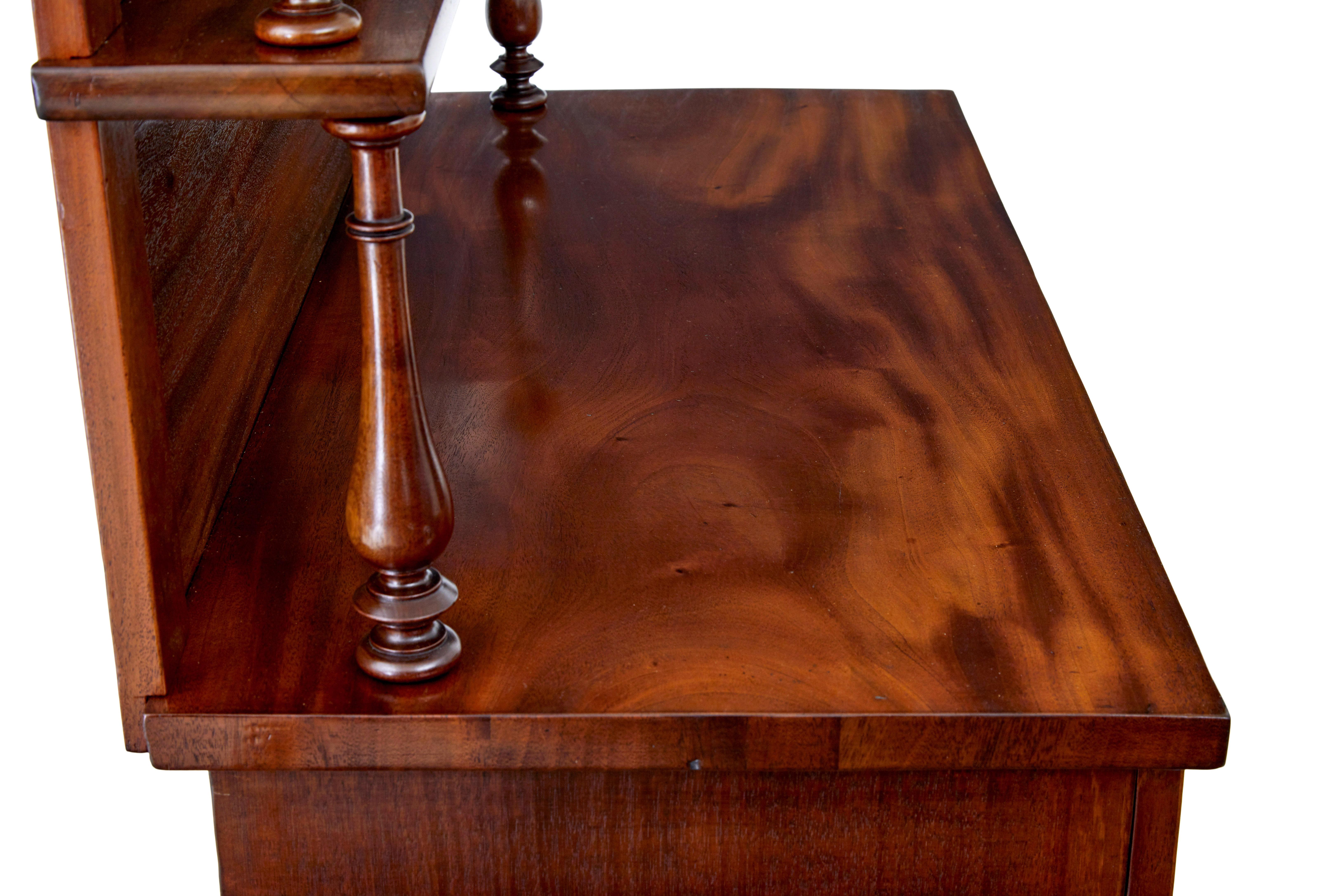 Mahogany 19th century French mahogany chiffonier sideboard For Sale