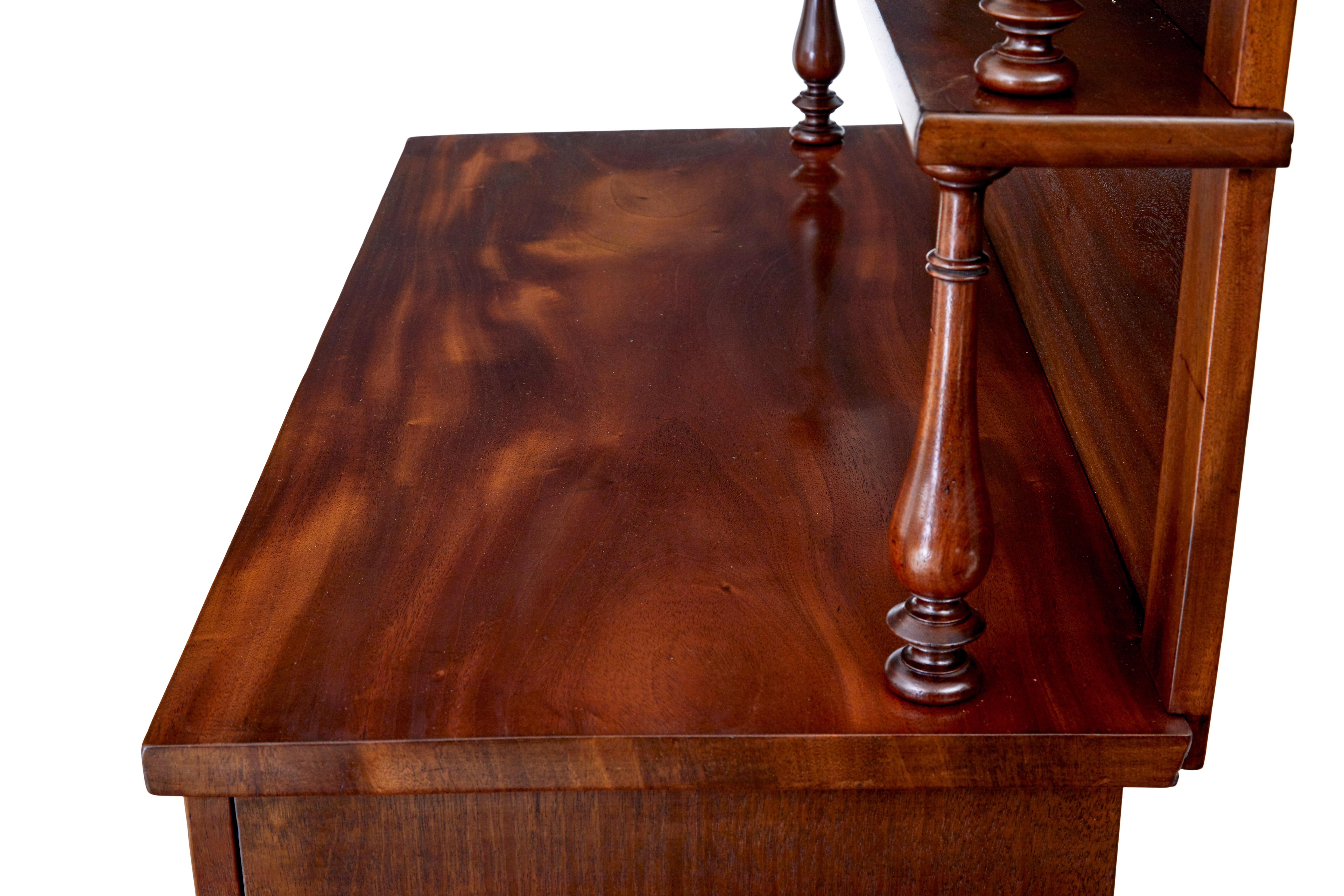 19th century French mahogany chiffonier sideboard For Sale 1