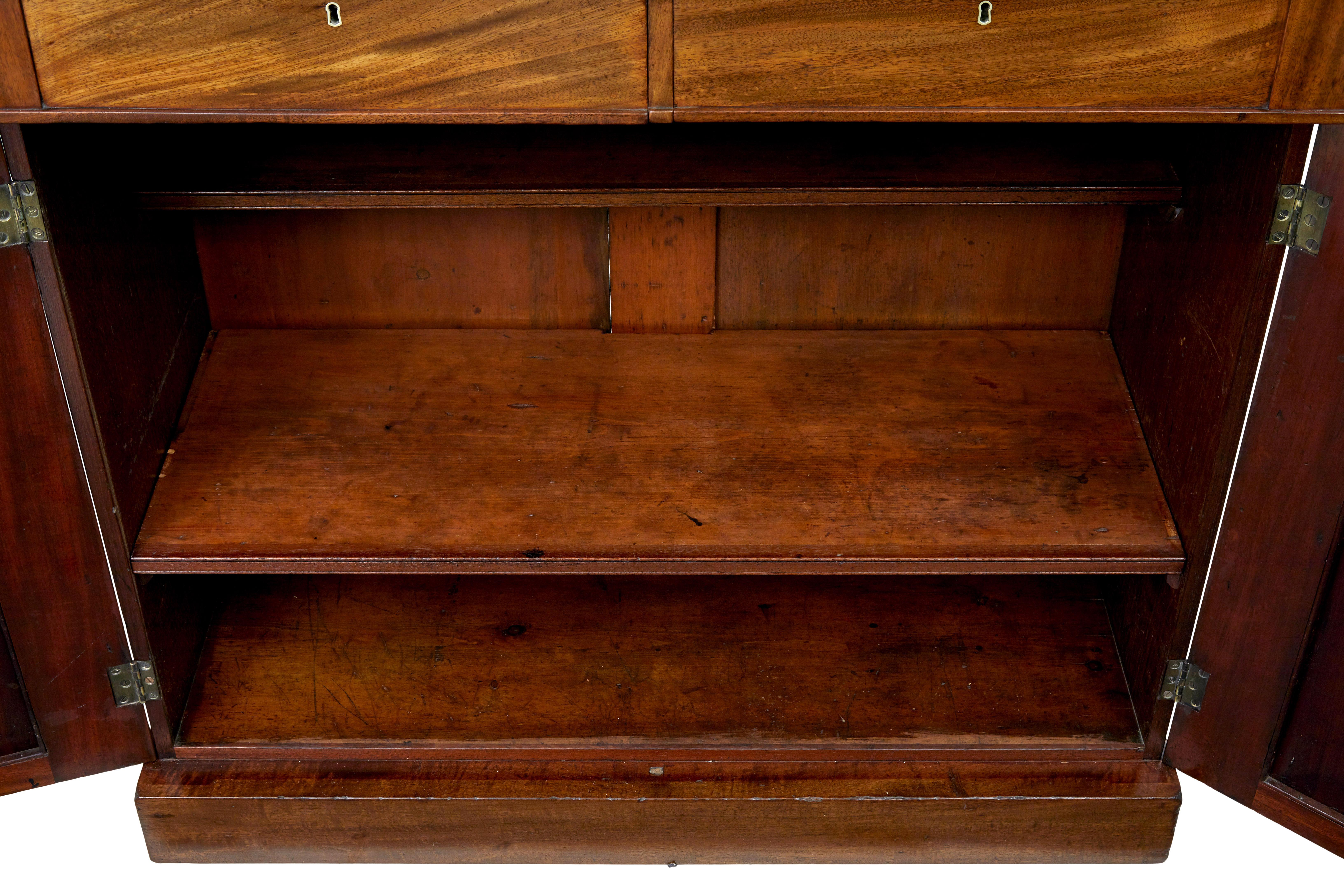 19th century French mahogany chiffonier sideboard For Sale 2