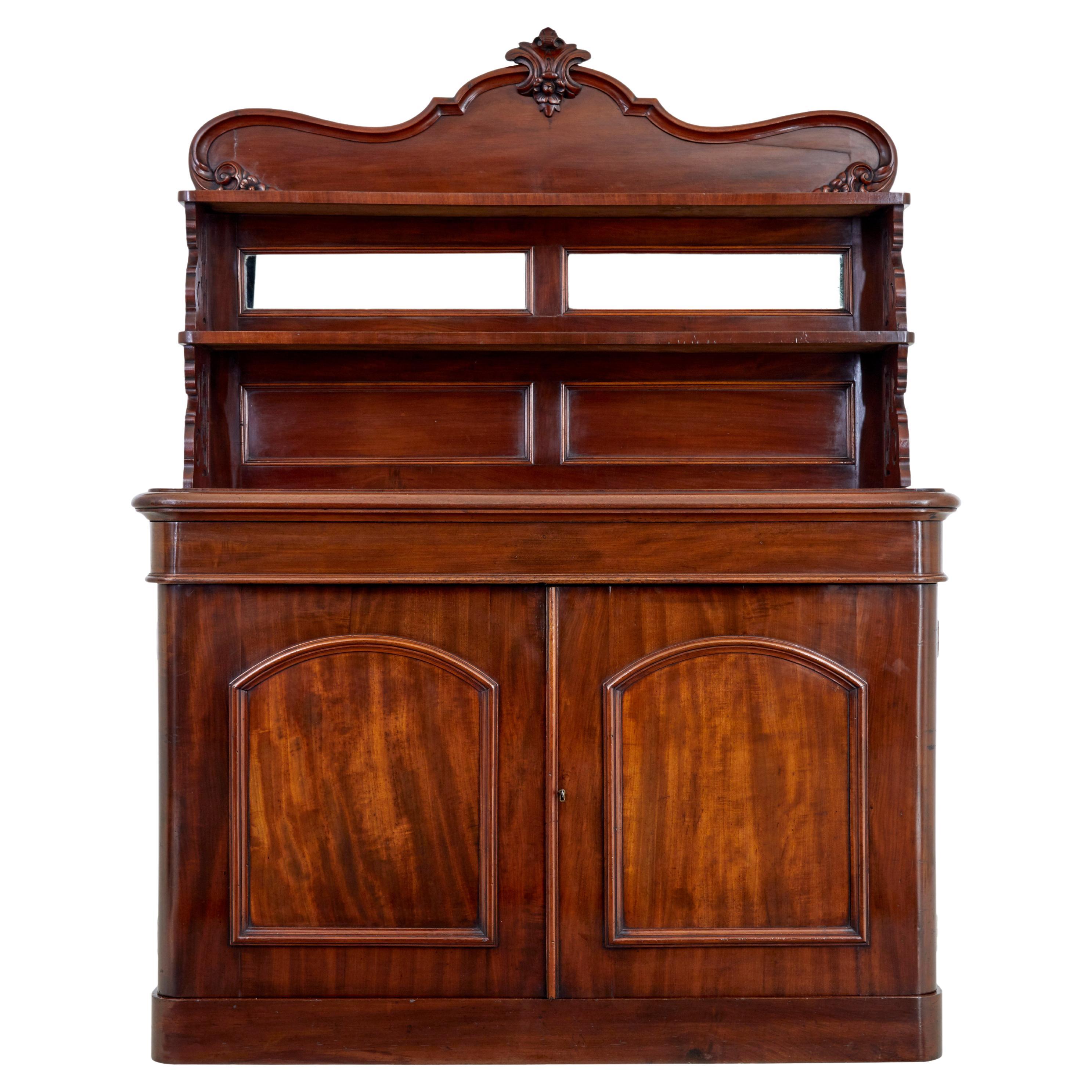 19th century French mahogany chiffonier sideboard