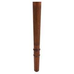 19th Century French Mahogany Coffee Table with Fluted Column Design
