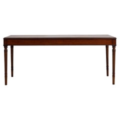 19th Century French Mahogany Coffee Table with Fluted Column Design