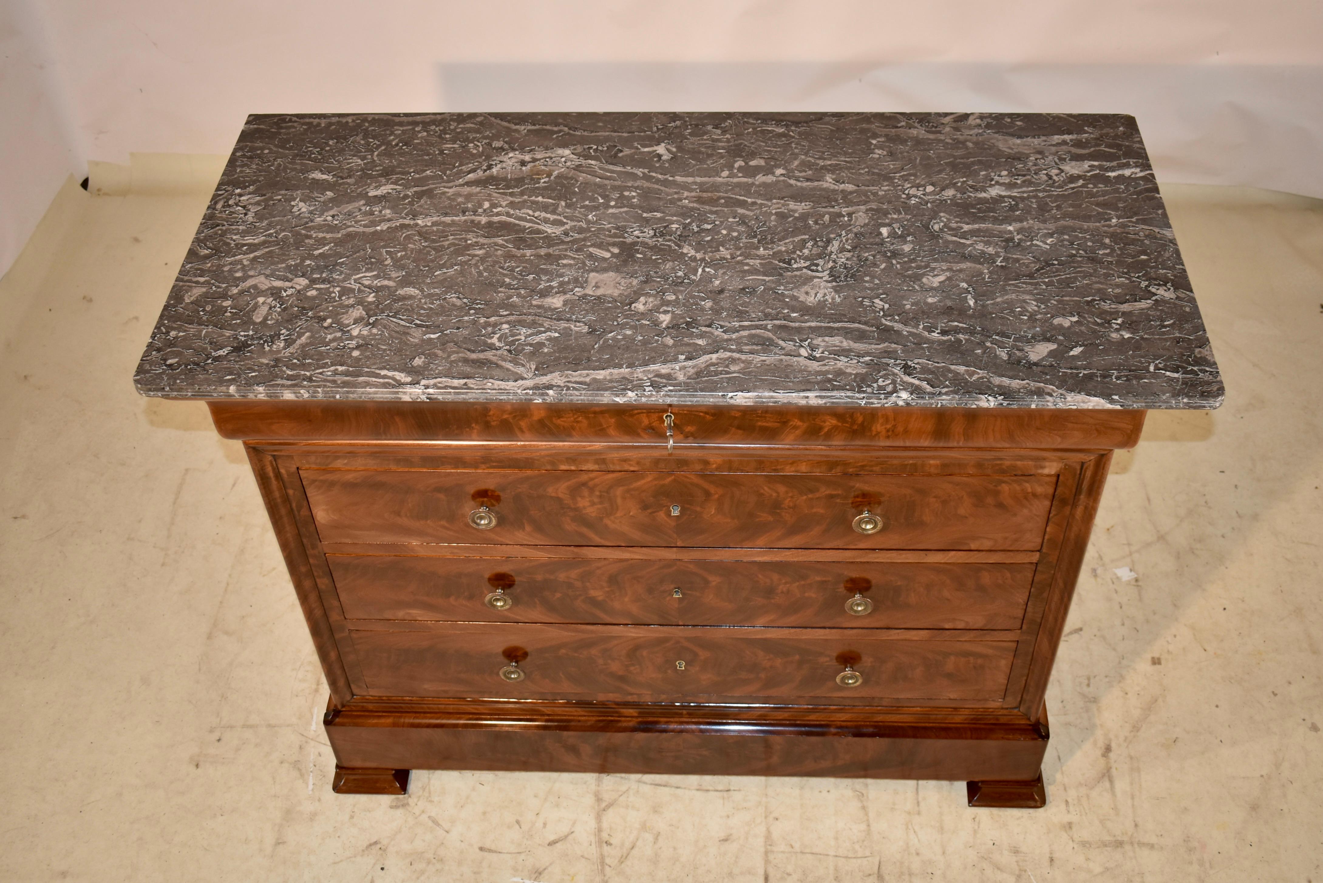 19th Century French Mahogany Commode For Sale 2