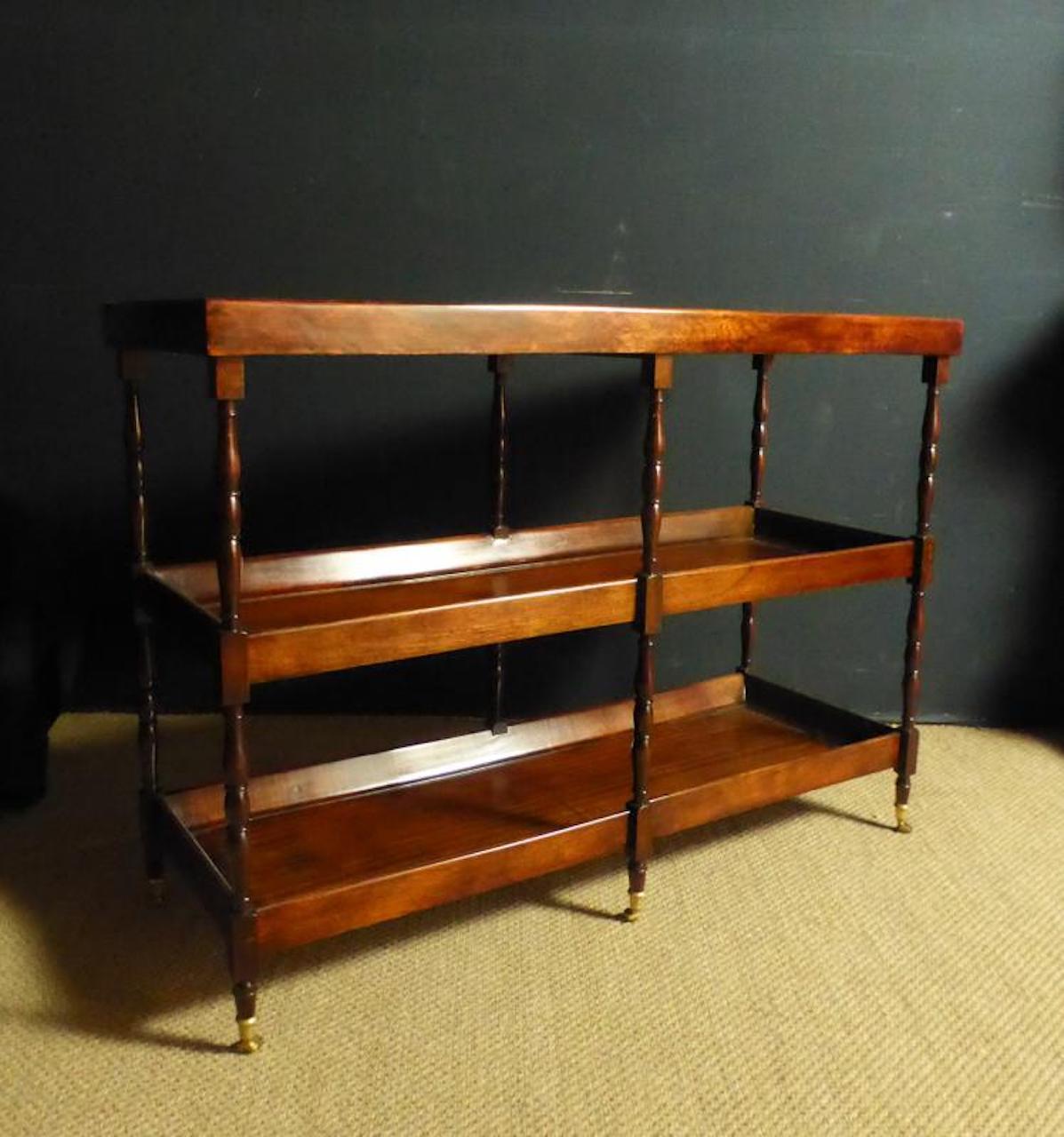 19th Century French Mahogany Console, 1890s In Good Condition In LEGNY, FR