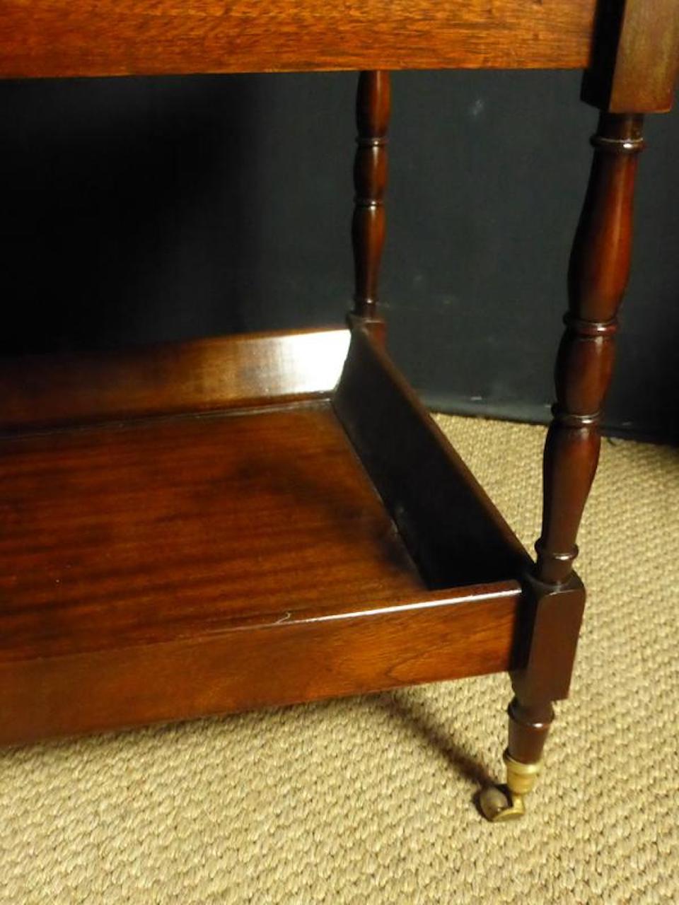 Brass 19th Century French Mahogany Console, 1890s