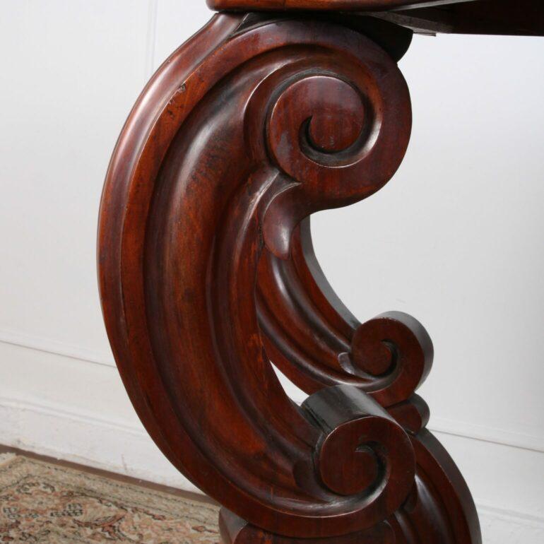 Wood 19th Century French Mahogany Console For Sale