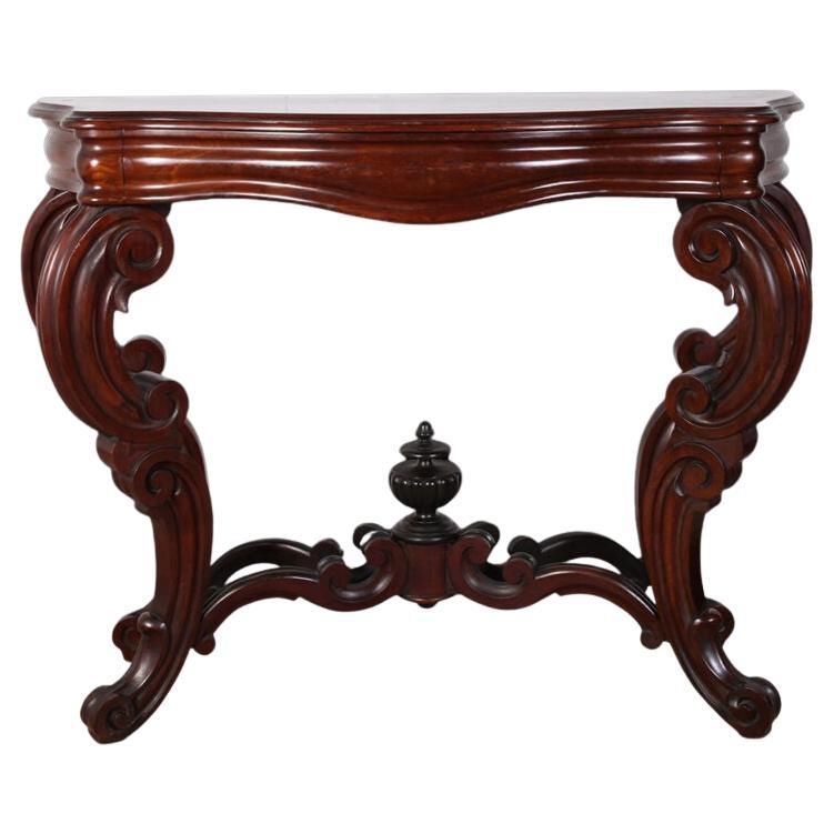 19th Century French Mahogany Console For Sale