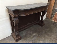19th Century French Mahogany Console with Marble Top. 1890s