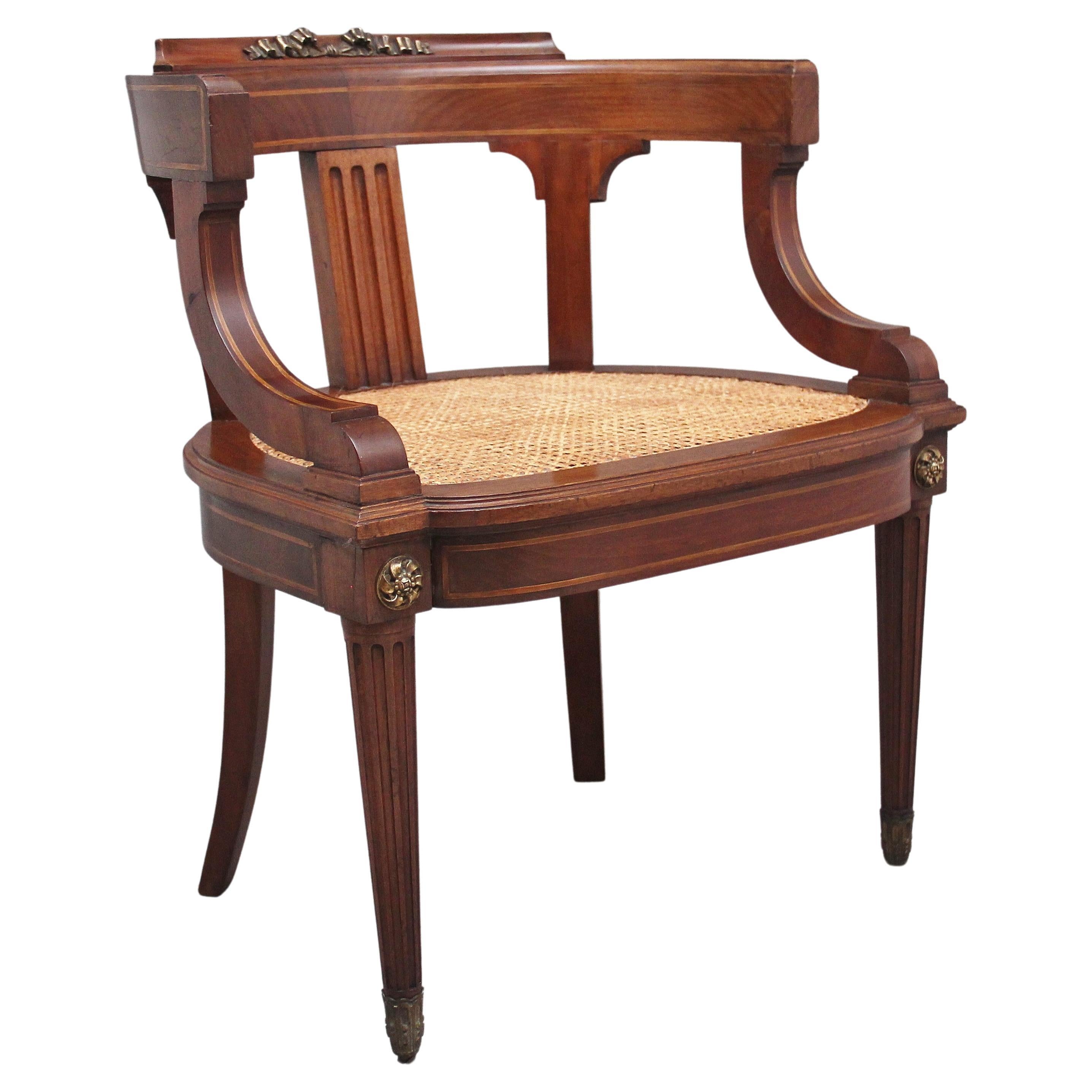 19th Century French Mahogany Desk Chair